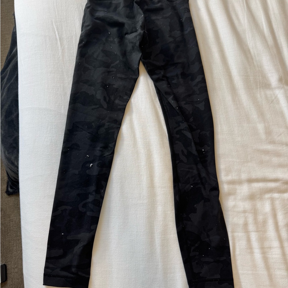 Lululemon Black Camouflage Leggings